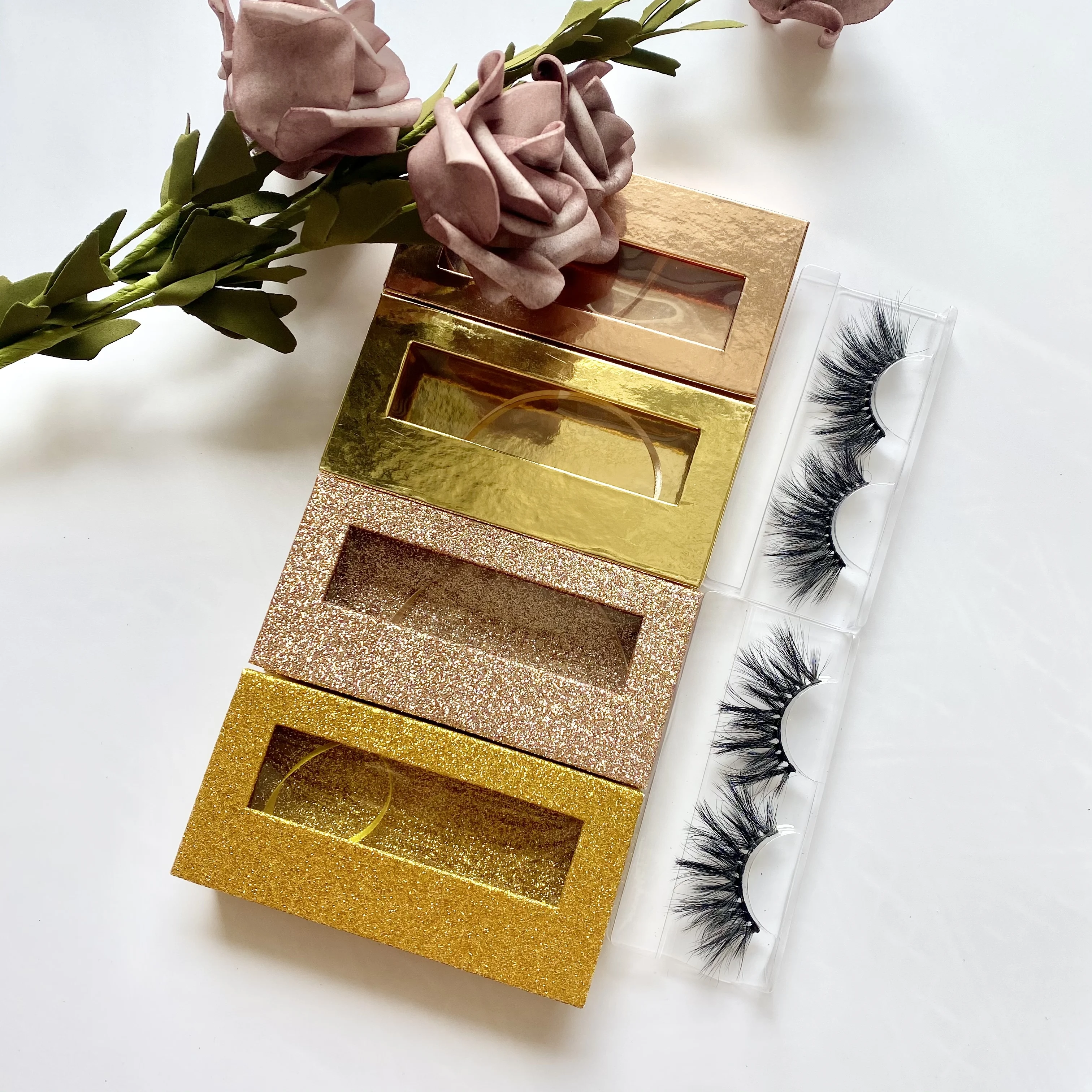 

Faux Mink Lashes 3D Full Strip Lashes Wholesale Eyelashes Vendor with Logo Lash Box Eyelashes Packaging Box