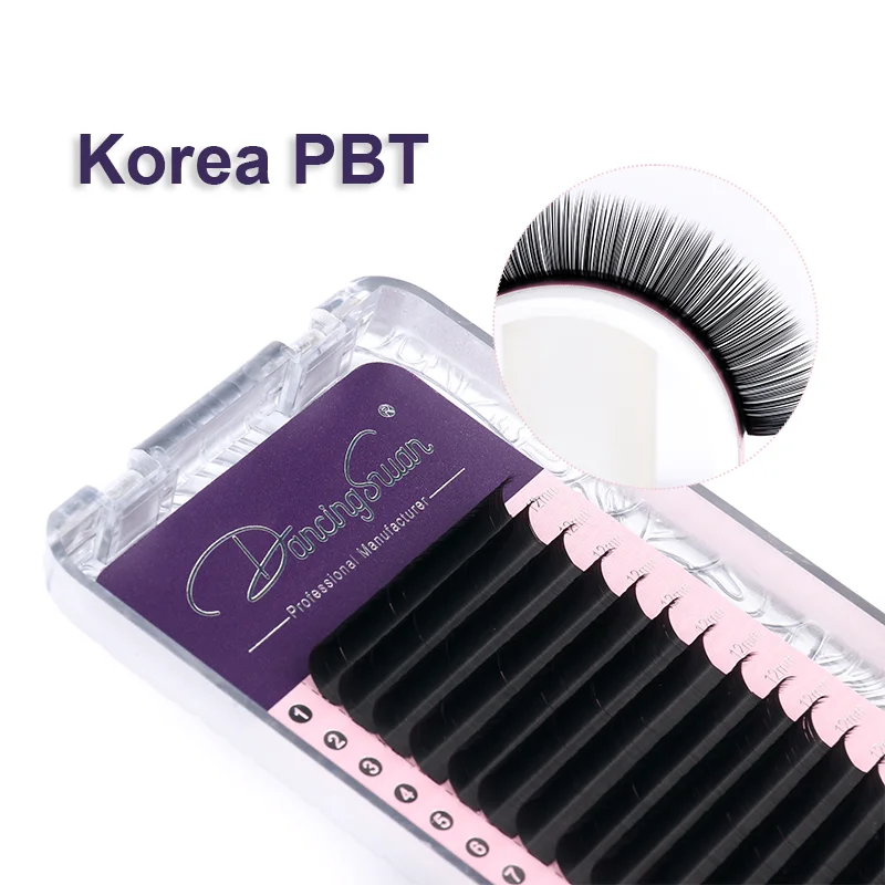 

Russian Mink Lash Private Label Individual Minks 03 Volume Eyelash Extensions Korean PBT Fiber OEM ODM Hand Made 16 Rows 5-25MM