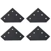 Black L Shape Extrusion Corner Bracket Plate 5-Hole 90 Degree Outside Joining Plate