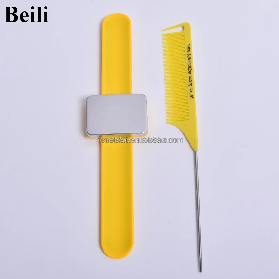 

Wholesale Silicone Magnet Bracelets Edge Control Wrist Band Special Magnetic Wrist Band For Hairdressers, Customized color