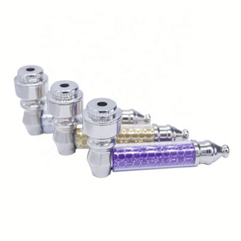 

Portable Mini Multifunction Metal Smoking Pipe 2021, Purple/yellow/sliver