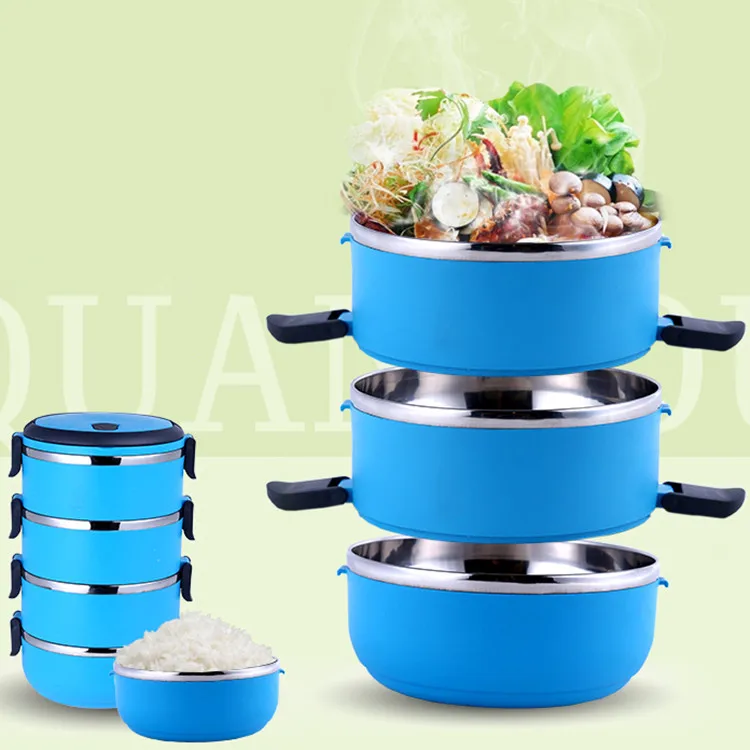 New Design 1/2/3/4 Layers Stainless Steel Thermal Lunch Box With Handle
