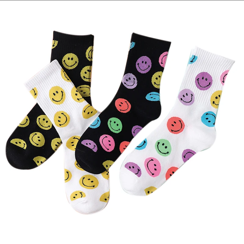 

Smiley Print Cute Socks Korea Fashion Spring Autumn Cotton Women Lady Smile Face Socks