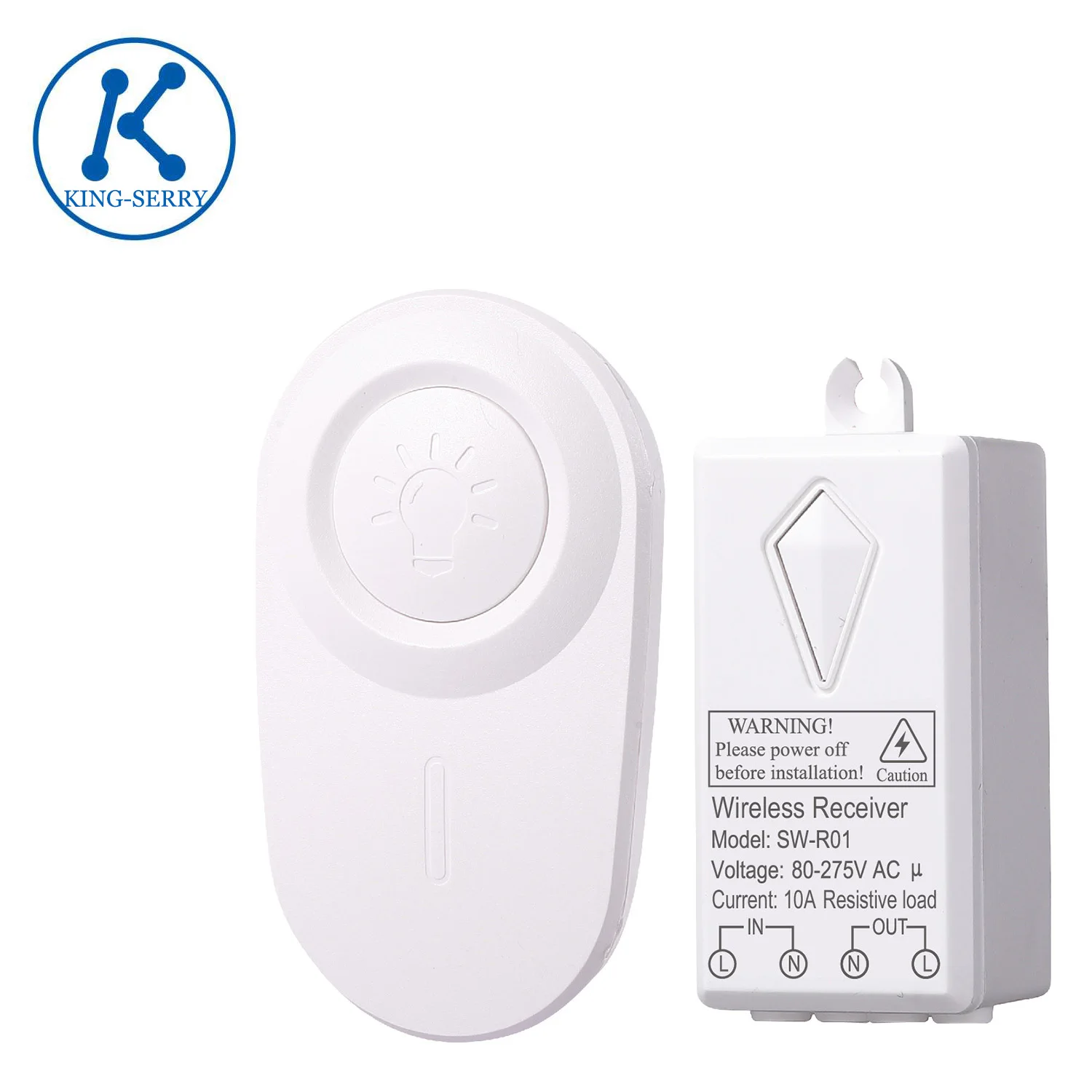 

Flame retardation PC material Waterproof level IP66 rf remote control wireless light push button switch wireless