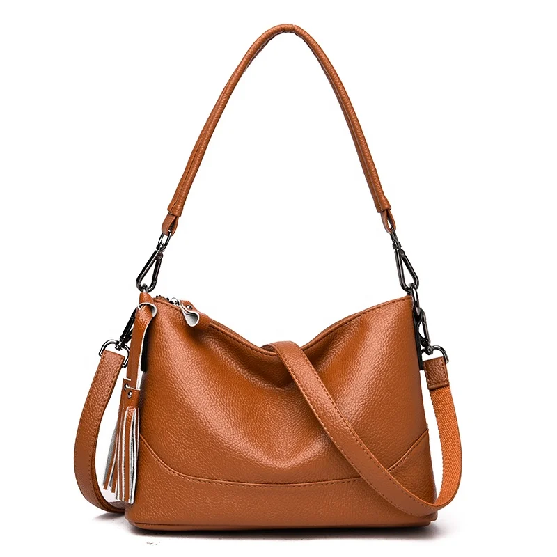 

Top selling Fashion Women handbags Lightweight PU Leather Women Shoulder Bag Ladies Crossbody bag for Travel with Tassel