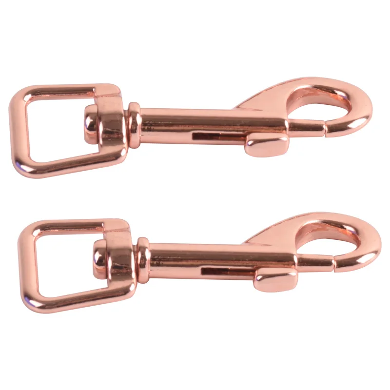 

Metal Dog Leash Snap Hook Swivel Eye Snap Hook Dive Square Ended Hook, Rose gold