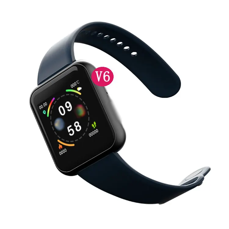 

New V6 Smartwatch Heart Rate Sport Pedometer wristband call reminder play music Waterproof Sleep monitoring Smart watch V6