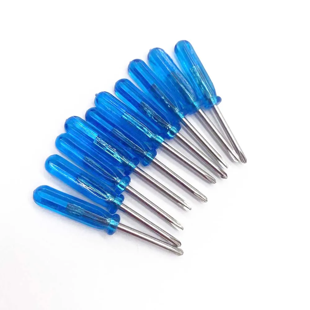 

10pcs 45mmx2mm Mini Slotted Phillips Screwdrivers Set Blue Acrylic Open Screw Precise Precision Tool Set Repair Tools kit open