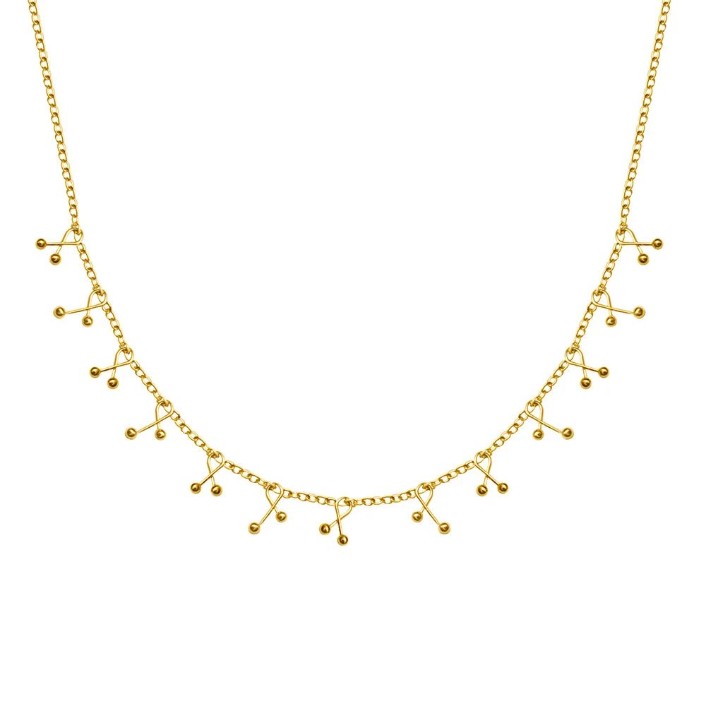 

18K IP Gold Manufacture Cherry Stainless Steel Necklace