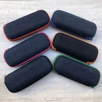 

New Fashion Denim Fabric Glasses Box Zipper Sunglasses Protection Crush Resistance Container Eyeglasses Case