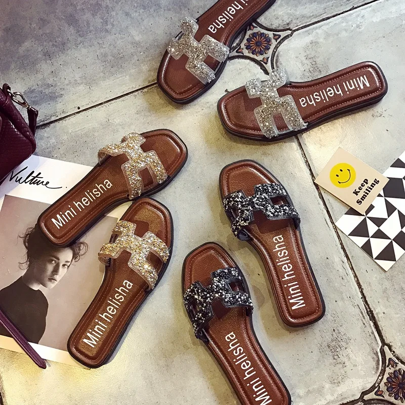 

Fashion indoor and outdoor non-slip sandals masonry decorative women slippers