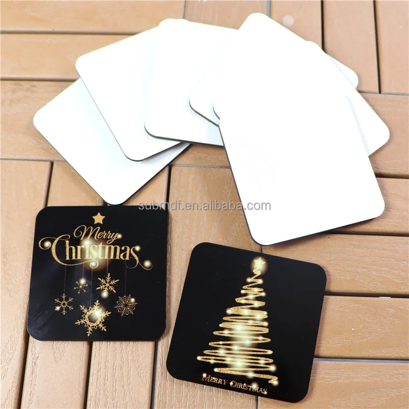 

95mm Heat Resistant Cork Backed Blank Sublimation MDF Coaster