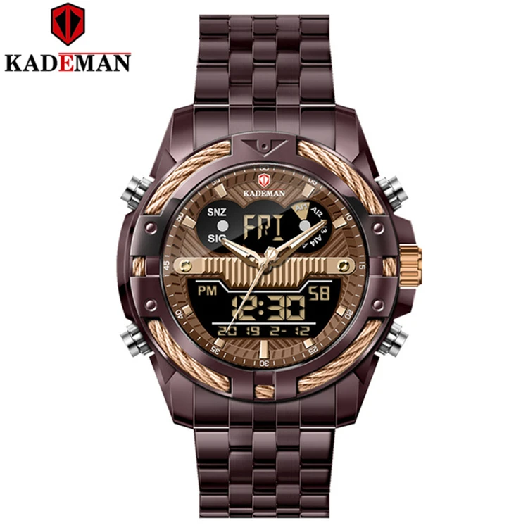 

Kademan K9076 Luxury Watch Men Stainless Steel Brand Quartz Sport Men's Watches Waterproof Wristwatch Calender Relogio Masculino