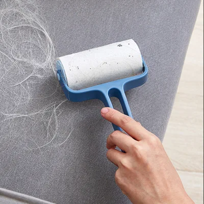 

Fashion Contrast Geometric Simple Sticky Hair Brush Can Hang Hair Remover With Dust Cover Drum Clothes Sticky Hair