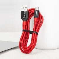 

Soslpai hot selling android data cable with micro usb 2.1a charging nylon fabric micro usb charging cable