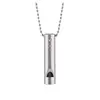 Wholesale Custom Ashes Pendant Memorial Ash 316L Stainless Steel Cap Opened Keepsake Cremation Urn Necklace