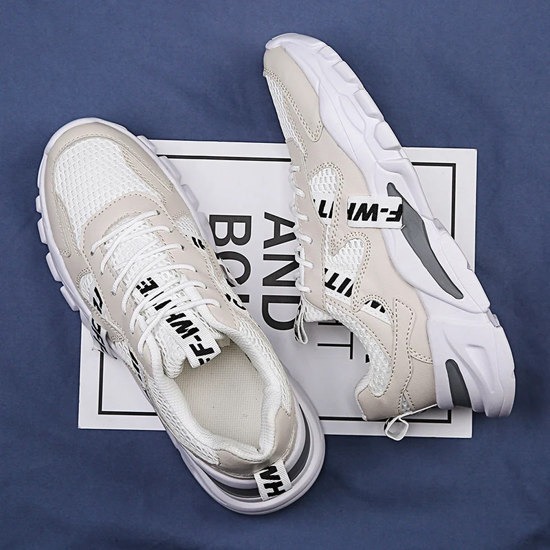 
Thick Bottom Mens Casual Shoes Sneakers Lace-Up Luxury Sports Cotton Fitness Shoes 