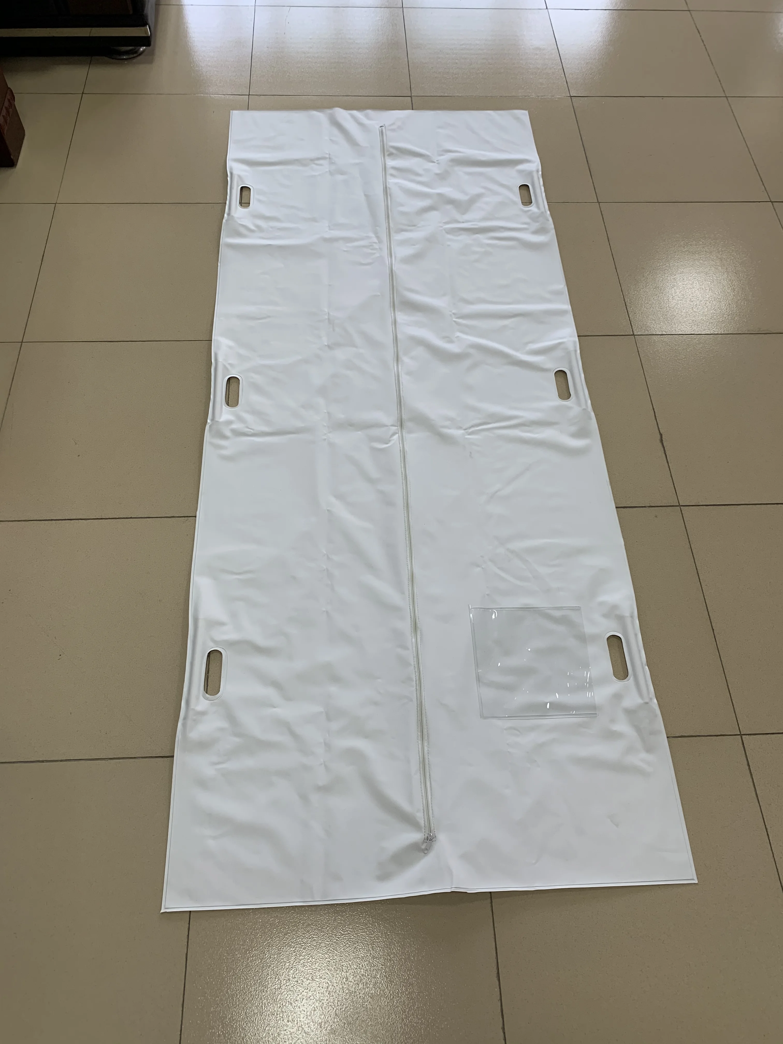 
CE Heavy Duty White Corpse Bag PVC Post Mortem Bags Leichensack Peva Body Bags For Dead Bodies With 6 Carry Handles 
