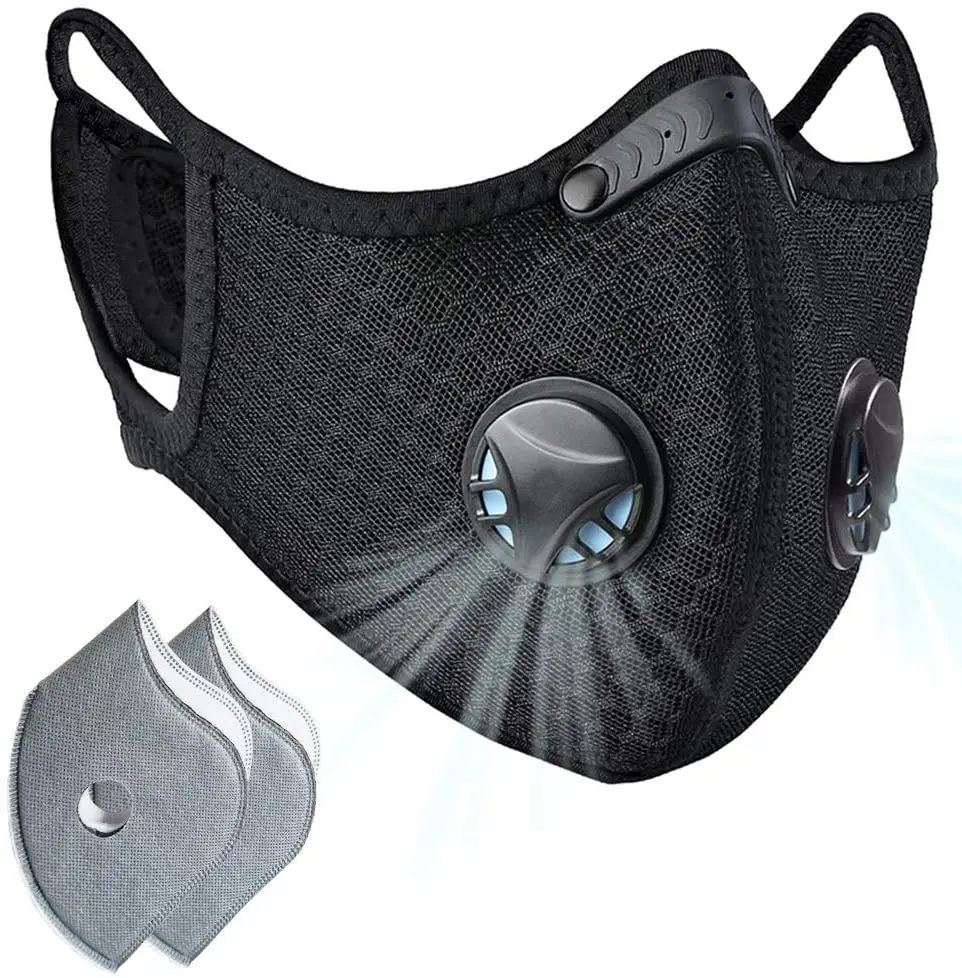

reusable dust mouth guards s ports mesh facemask design with filter pm 25