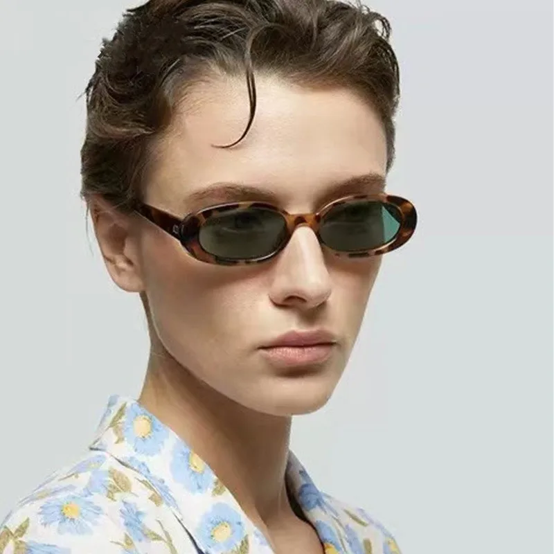 

2023 Classic women fashion small cat eye sunglasses custom logo outdoor uv400 oval sunglasses for men lentes de sol