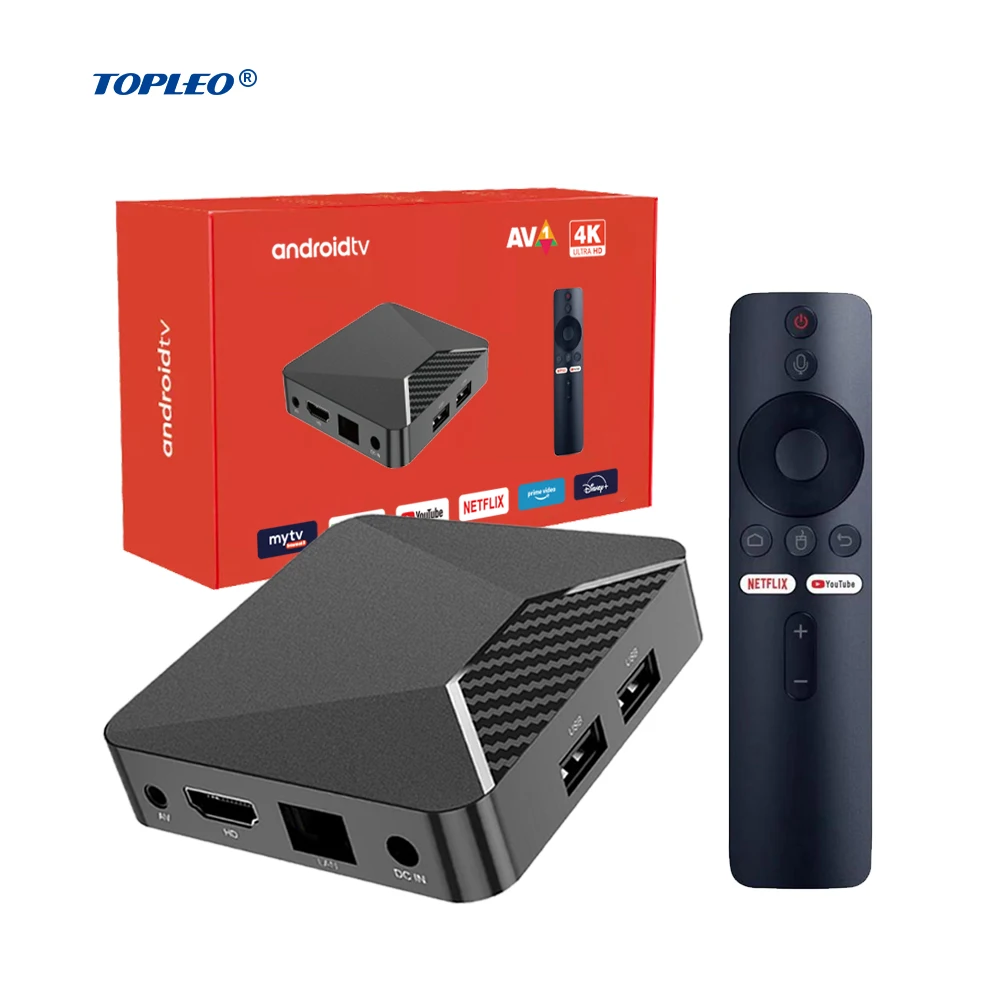 

Topleo Set top box S905W2 Android 11.0 ATV 2GB 16GB 4K android tv certificado smart tv box