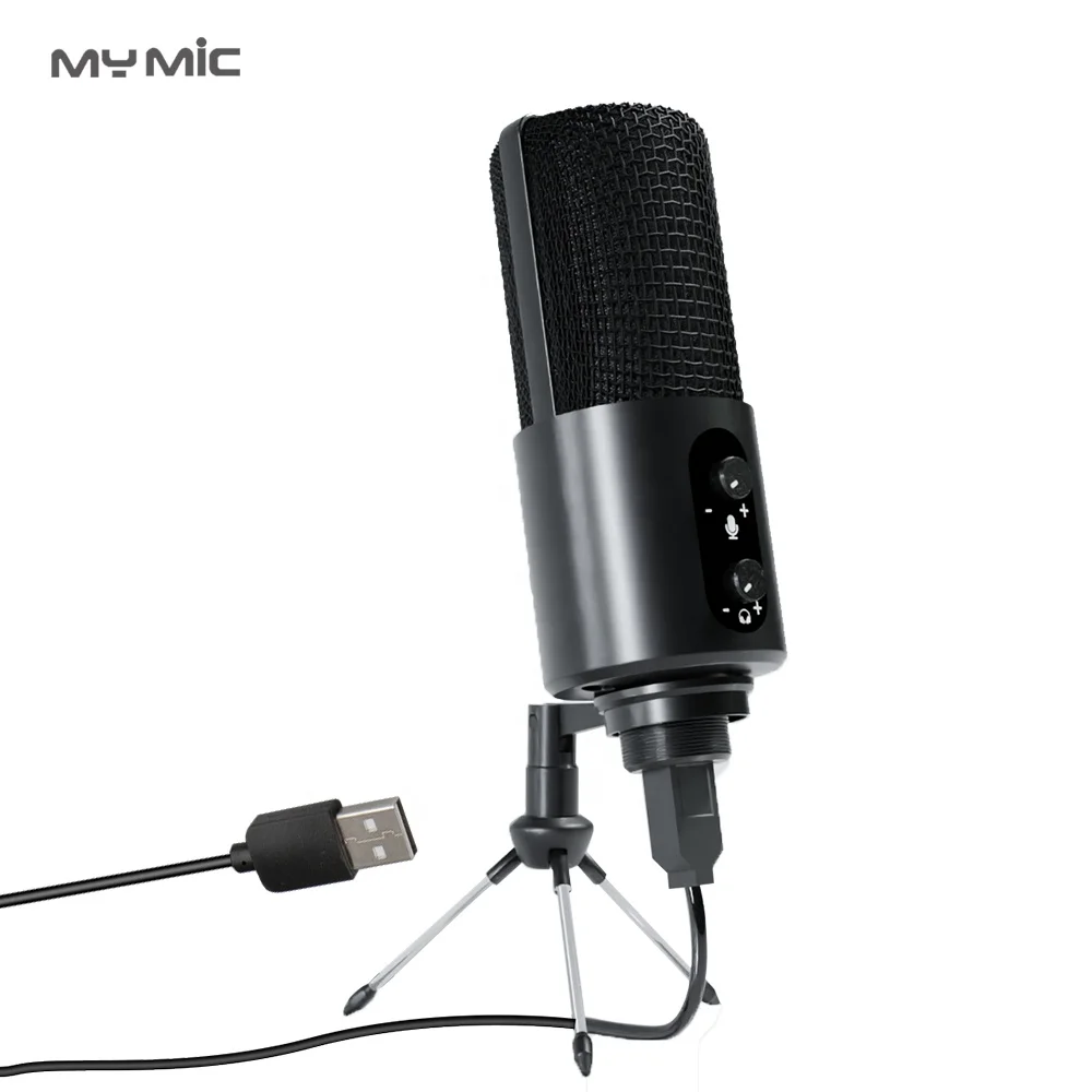 

MY MIC New Design W110 Professional 192KHz Sample Rate Condenser USB Microphone Desktop Studio Mic for Computer Voice recording