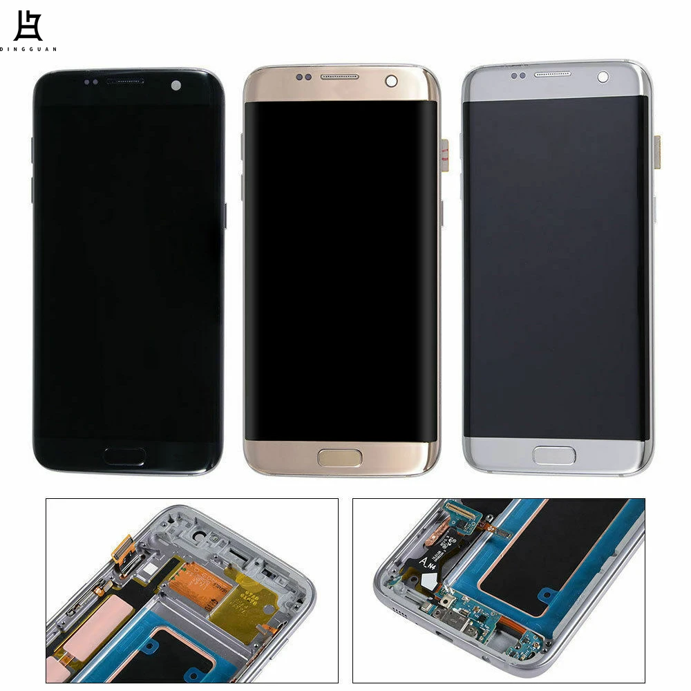 

Best price Touch screen LCD Display for Samsung Galaxy S7 Edge G935 G935F Touch Screen Digitizer Full Assembly Frame, Black/white/gold/coral blue/silver