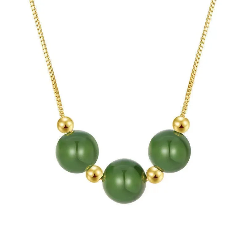 

Certified 18K Gold Sansheng Iii Chain Au750 Lucky Beads As Right Rain Necklace Women's Water Shell Wholesale