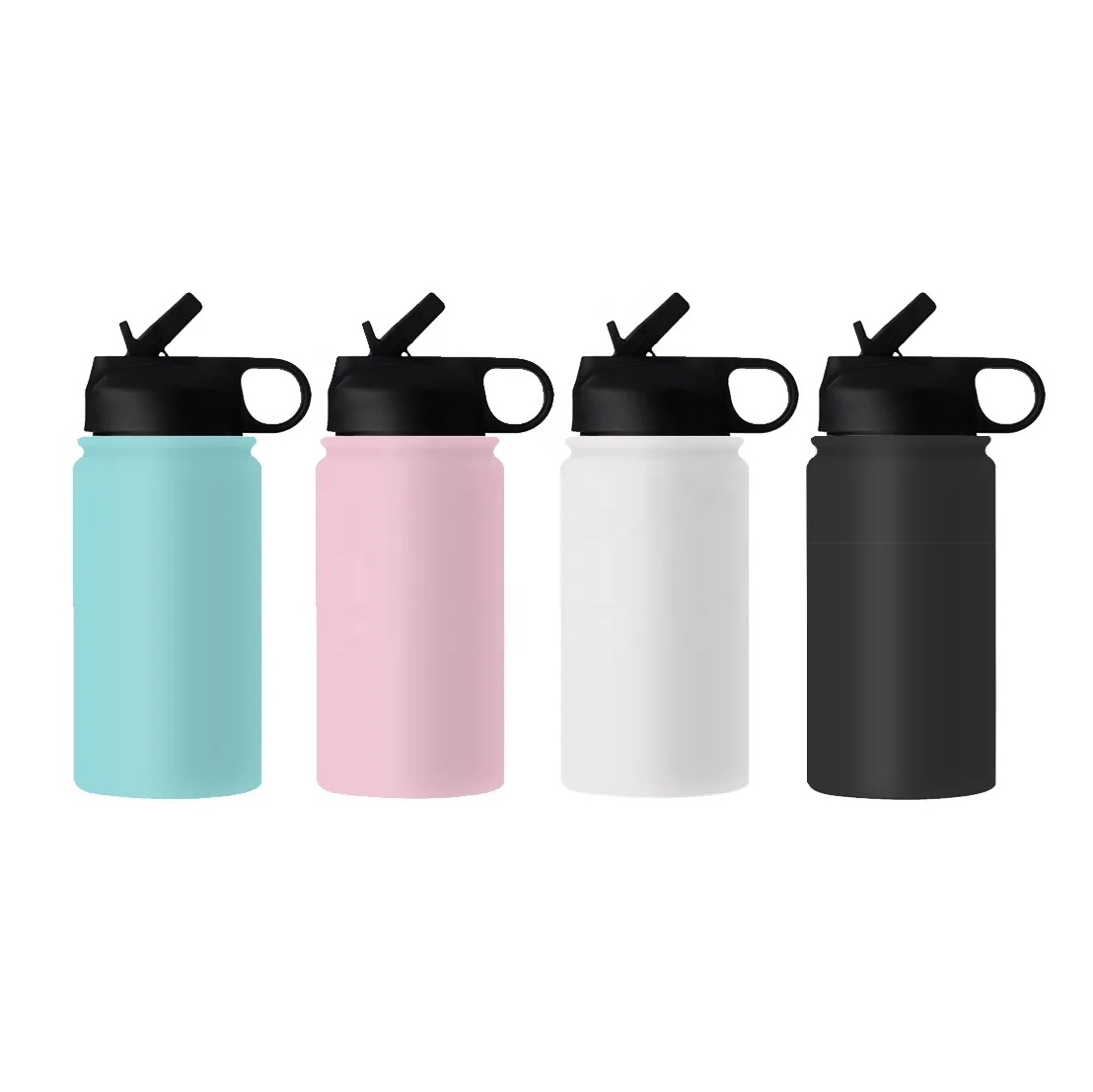 

Hot Selling Double Wall Stainless Steel 12oz Drinking Water Bottle with Customized Logo, White, black, pink, mint green or customized