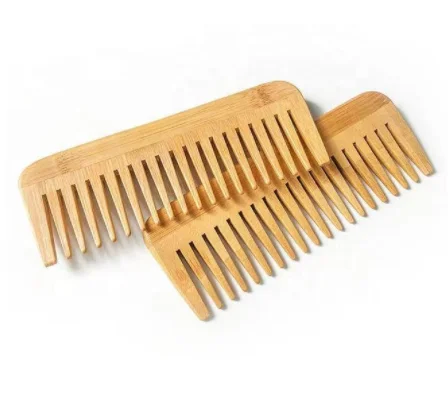 

Wooden small portable bamboo straight hair bridal wide tooth eco anti static hair combs, Nature wood