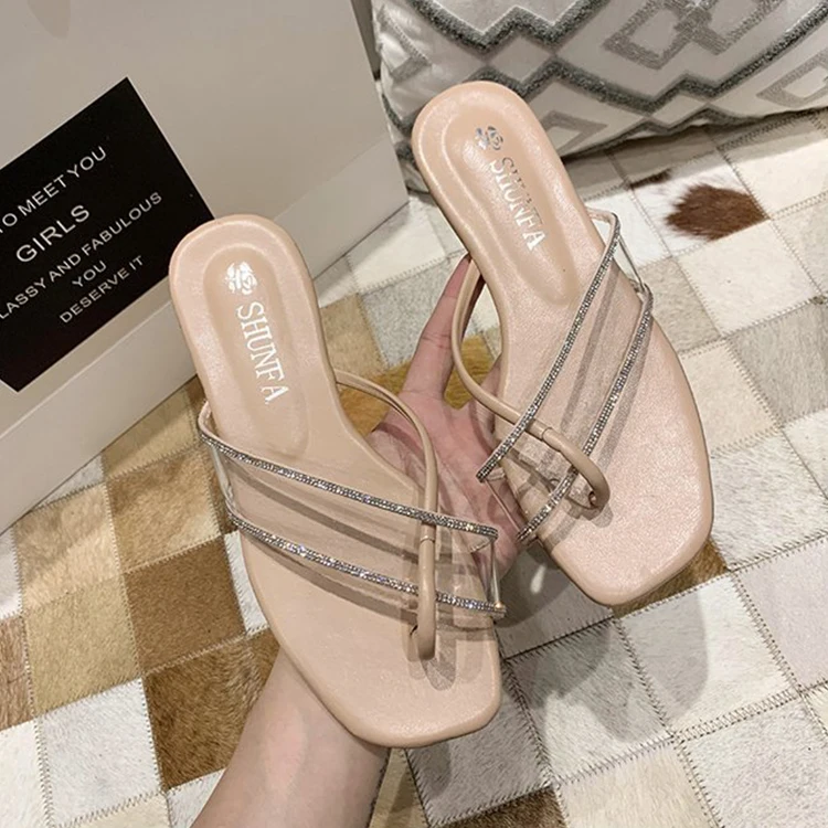 

Woman Shoes Flat Sandals Outdoor Pure Color Comfort Flip-flops Slippers Woman Slippers 2022