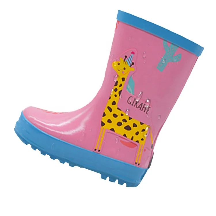 

printed rubber child rain shoes boots Boys Girls Water Resistant for hiking
