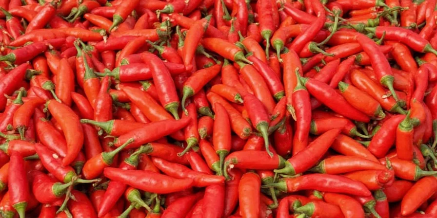 Chef wearing gloves handling serrano chilies