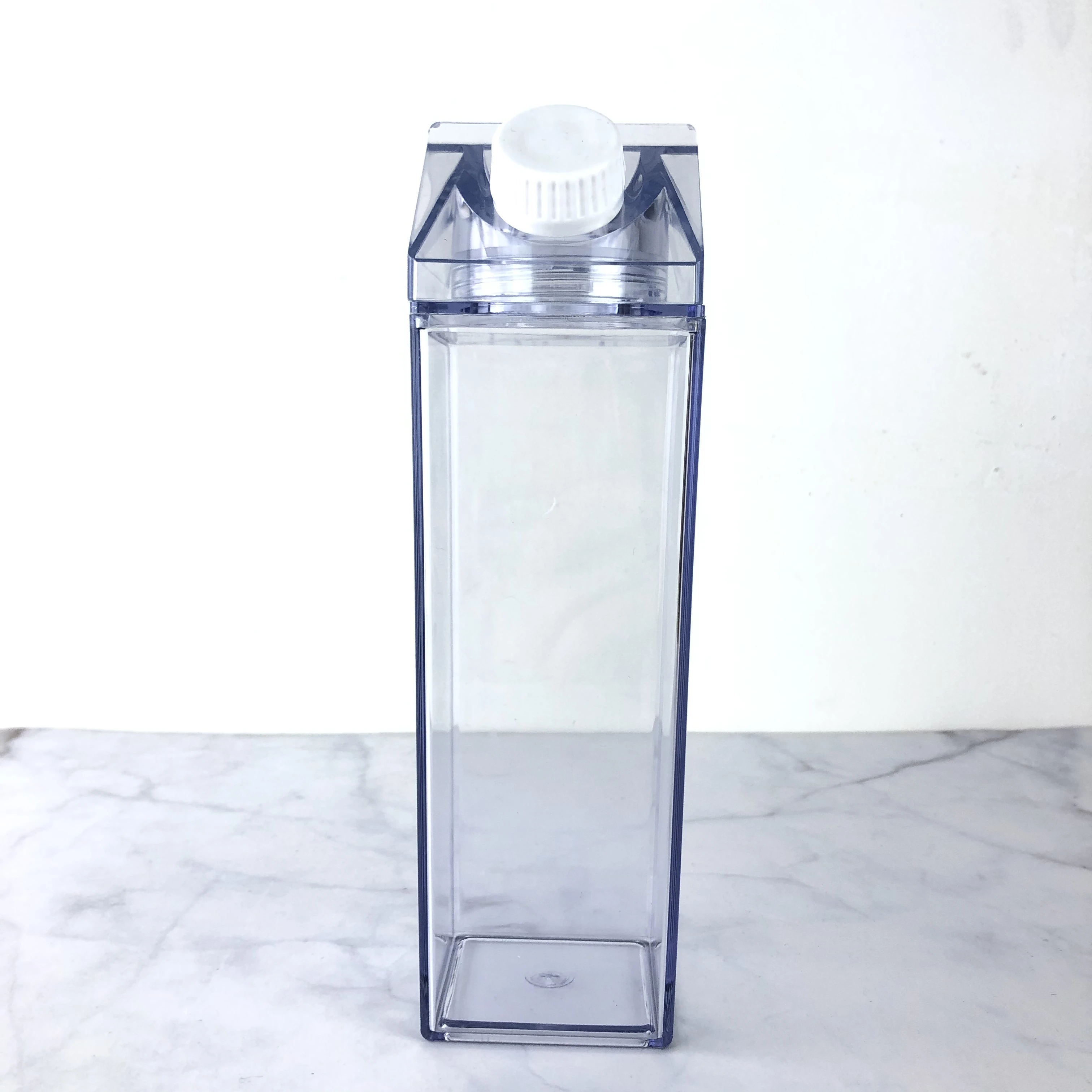 

Custom plastic water bottles 500ml plain milk shape box plastic clear milk carton water bottle