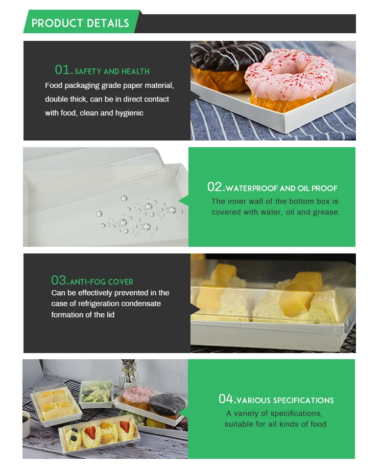 Eco Packaging Fast-Food Package Box Brown Black White Kraft Paper