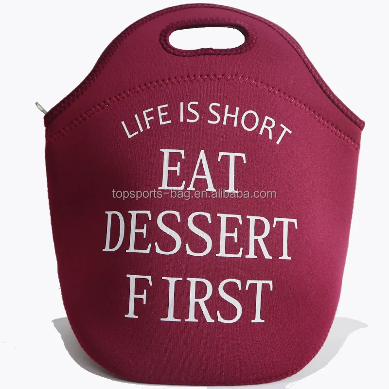 

Wine Color Logo Printing Neoprene Thermal Lunch Cooler Bag for Office