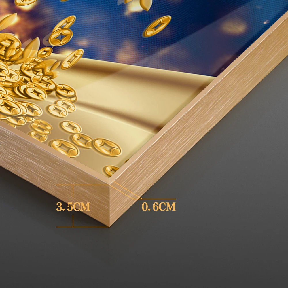 Modern Art Deco Money Gold Tree Picture Acrylic Glass Wall Art Painting Buy Money Tree Wall