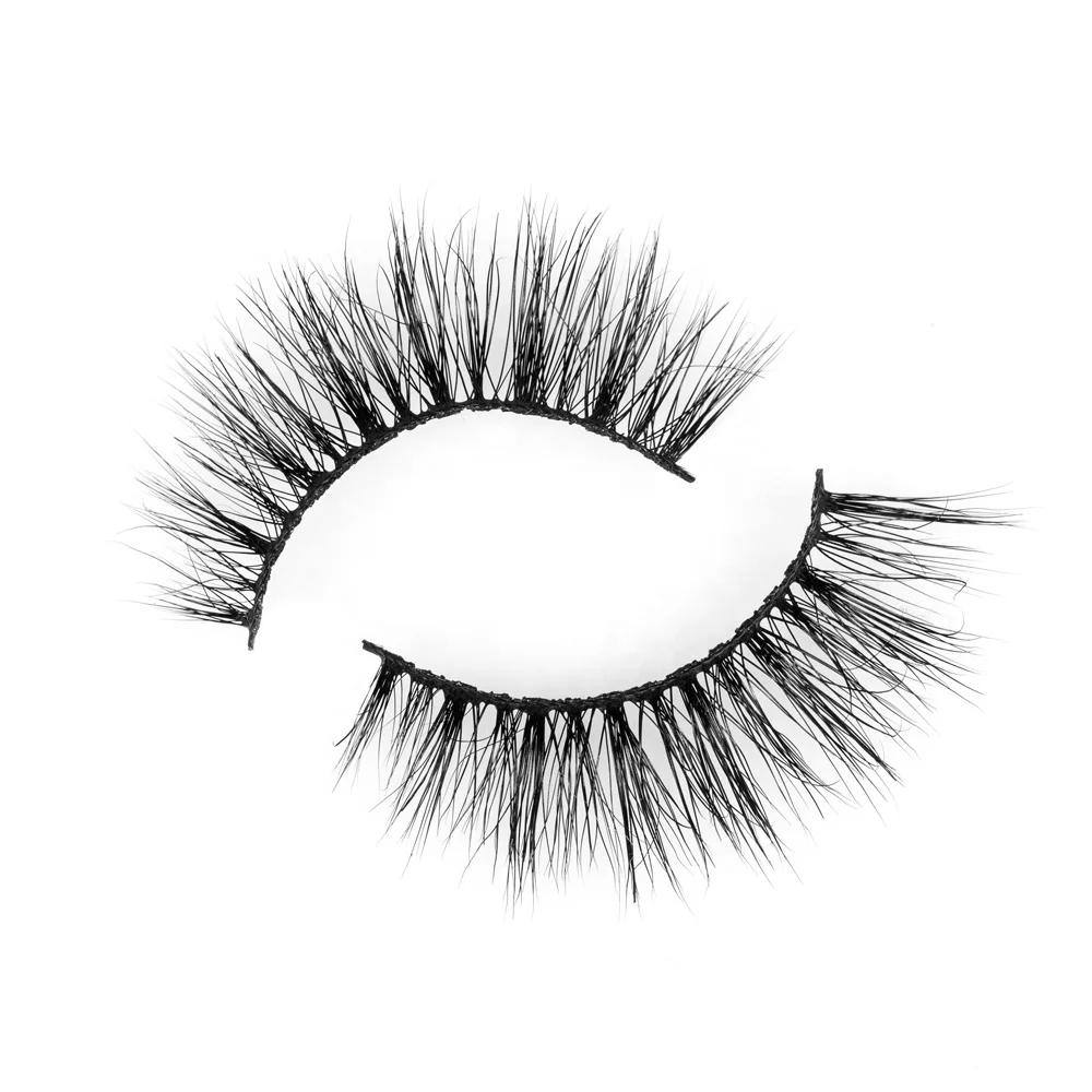 

Durable and Soft False Strip Eyelashes With Private Label ZX066, Natural black