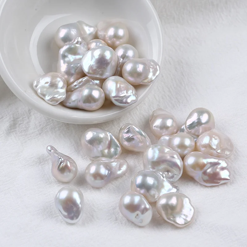 

Wholesale 11-14mm Natural White Freshwater Baroque Loose Pearl Beads Jewelry Cultured Pearls Price