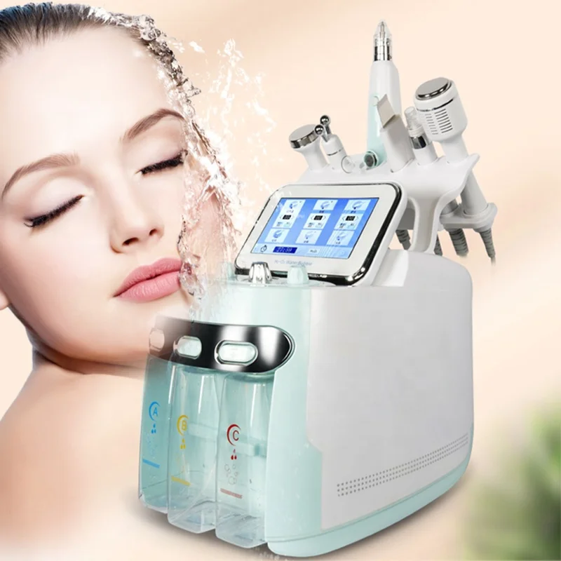 

The Newest Design Face Deep Cleaning RF Lift Acne Treatment 6 Handles Small Bubble Machine For Salon Use RF face machine