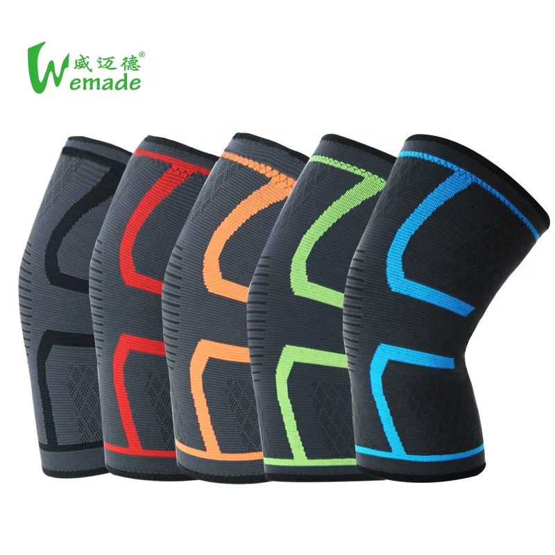 

Wemade manufacturer High Quality Elastic Knee Brace Compression Recovery Knee Sleeve Sports Knee Support for Men Women, Black,red,blue,orange,green