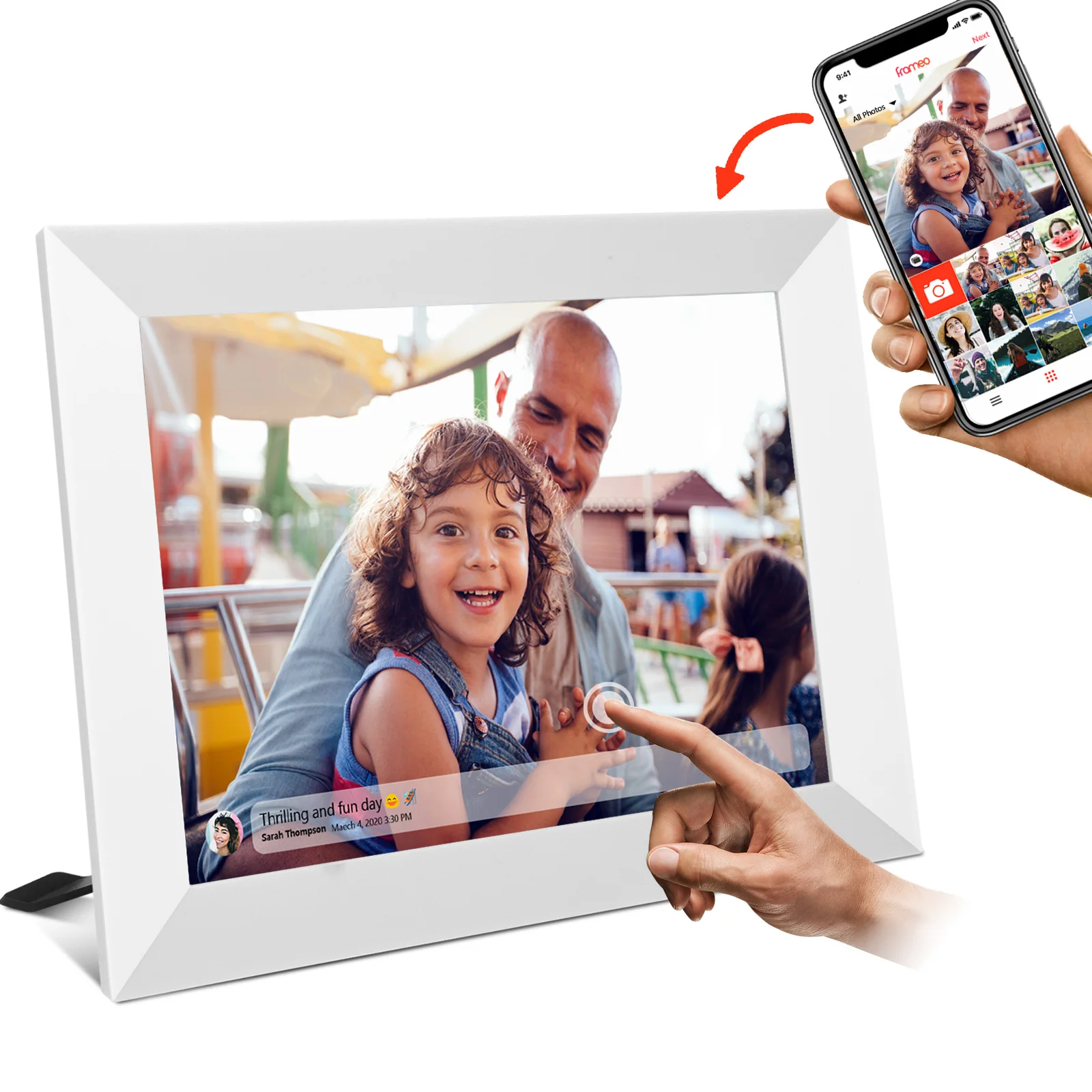 

family album Cloud Digital Photo Frame 9.7 IPS touch screen Video Bluetooth Android USB OEM Wifi Digital Photo Frame