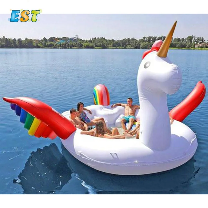 

Cheap Big Classic Rainbow Unicorn Hot large inflatable swimming pool float, As the picture