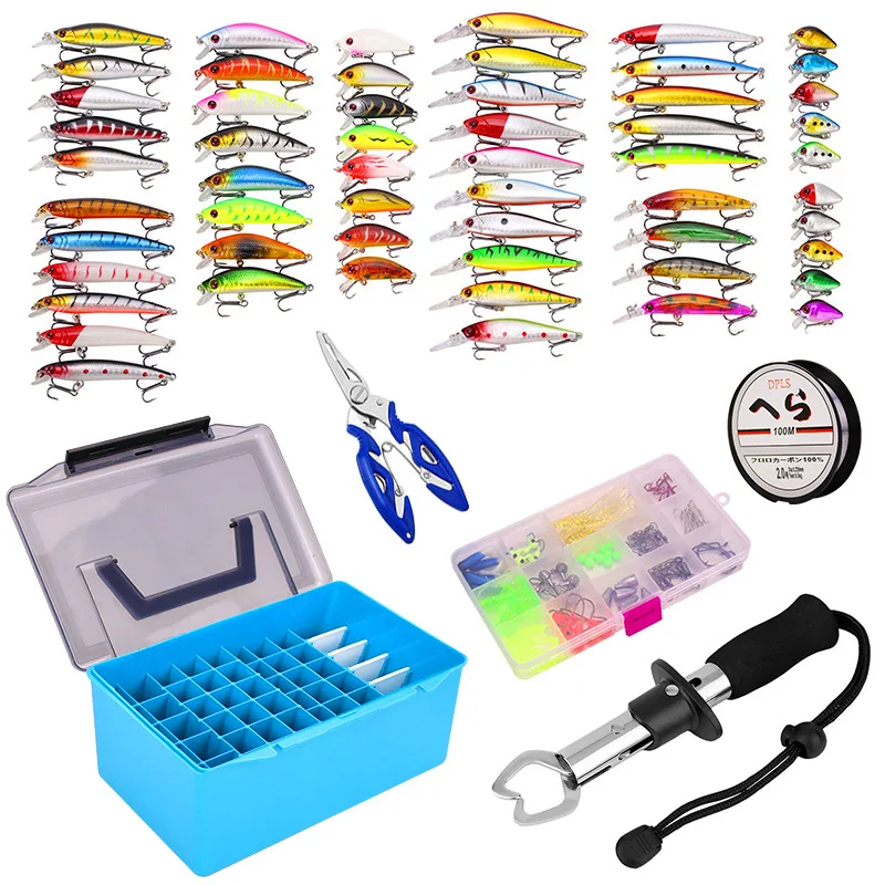 

Top Right Ac406 145/147pcs Mixed Fish Pliers Kit Fish Control Hard Bait Tackle Artificial Fishing Lure Set