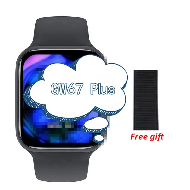 

Hot sale GW67 Plus Double straps lcd display Series 7 Watches Face Sports Fitness blood pressure tracker smartwatch for apple