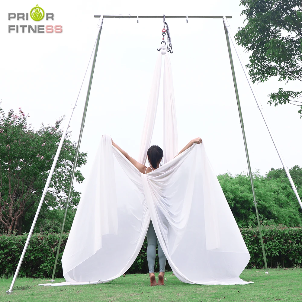 

Aerial Silk Set  100% Nylon Tricot White Aerial Yoga Silk Kit for Aerial Yoga Apparatus, 26 solid colors
