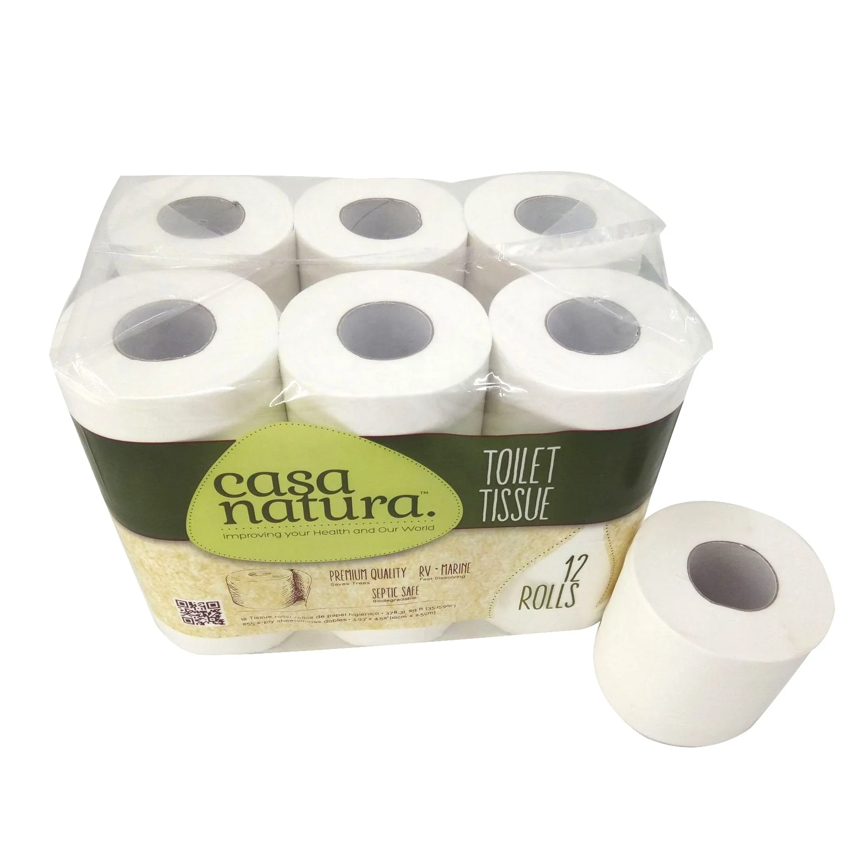 Flushable Individual Paper Wrapper Hygienic Bathroom Toilet Tissue Roll