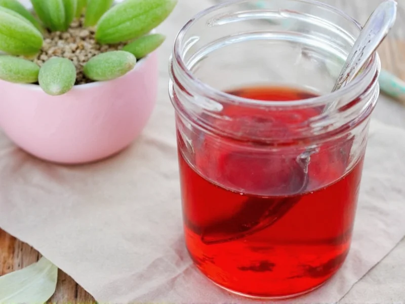 Homemade hummingbird nectar in glass jar with spoon