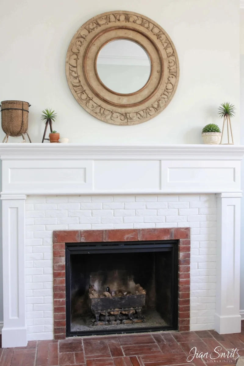 After painting and styling mantel