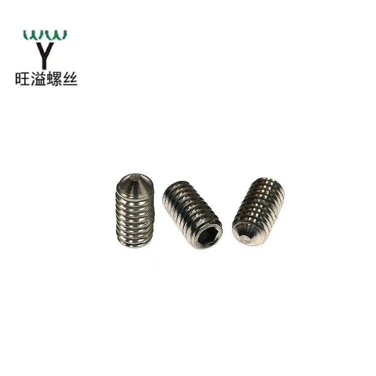 
Stainless steel Set screws with cone point, DIN 916 M10-1.5 x 25mm Knurled Cup Point Alloy Steel hex Socket Set screws 